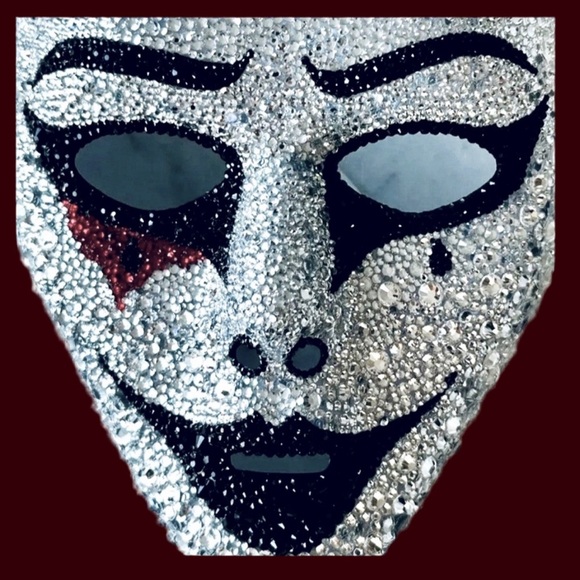 🆕Rhinestone Bedazzled Masquerade Bling Face Mask For Halloween,Mardi Grass &More - Picture 5 of 15